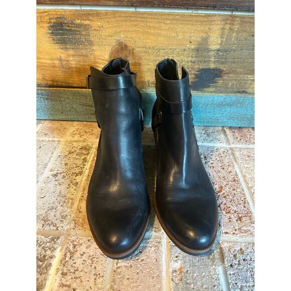 Korks Black Reynosa Stacked Heel Ankle‎ Bootie 7.5 - Picture 2 of 13